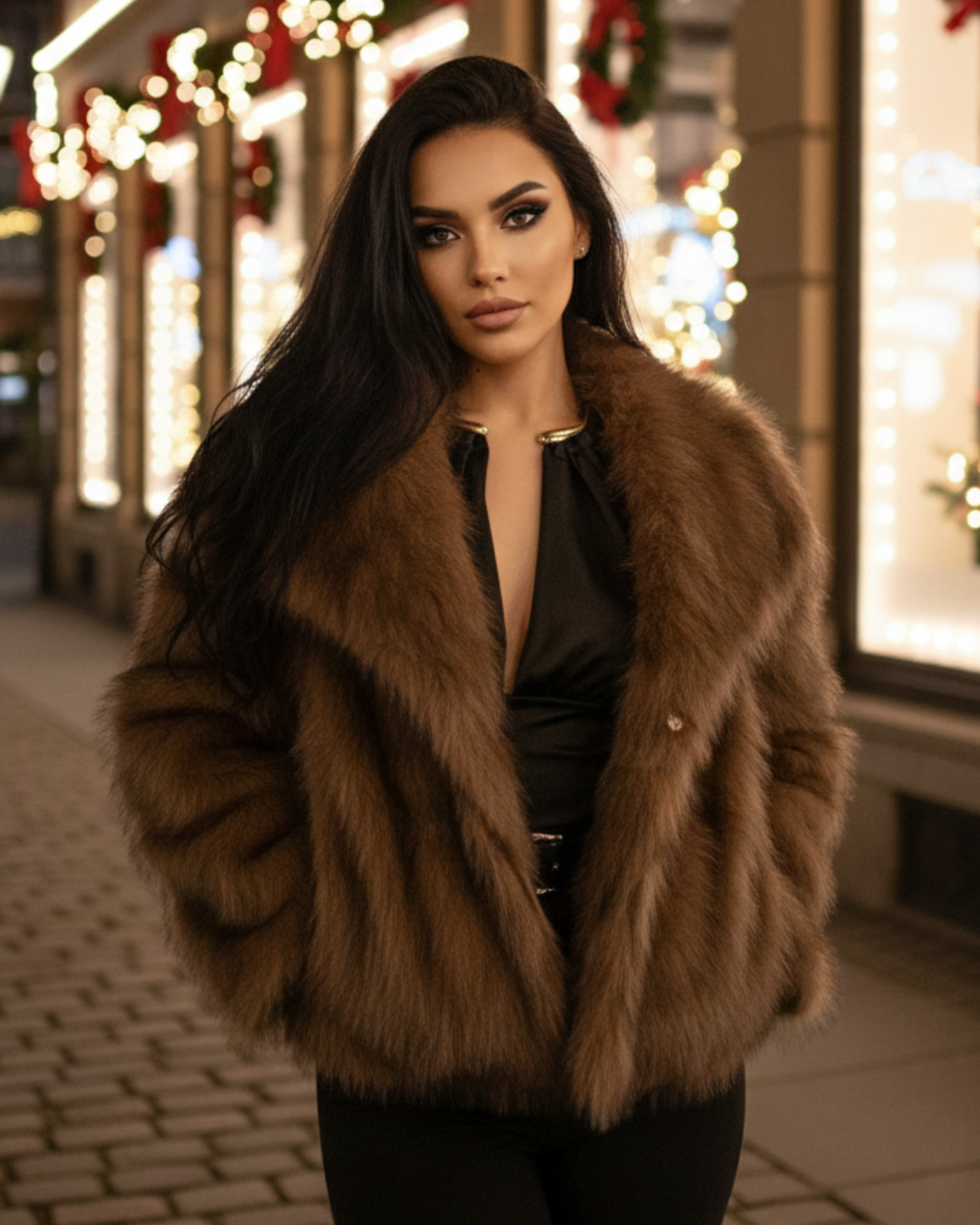 ABRIGO TEHIA MARRÓN